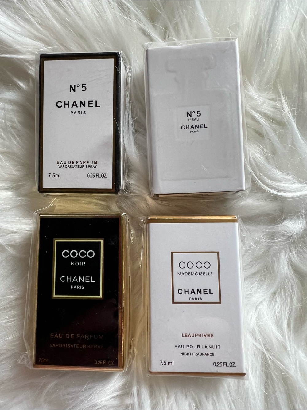 CHANEL Mini Fragrance — White, Black & Gold